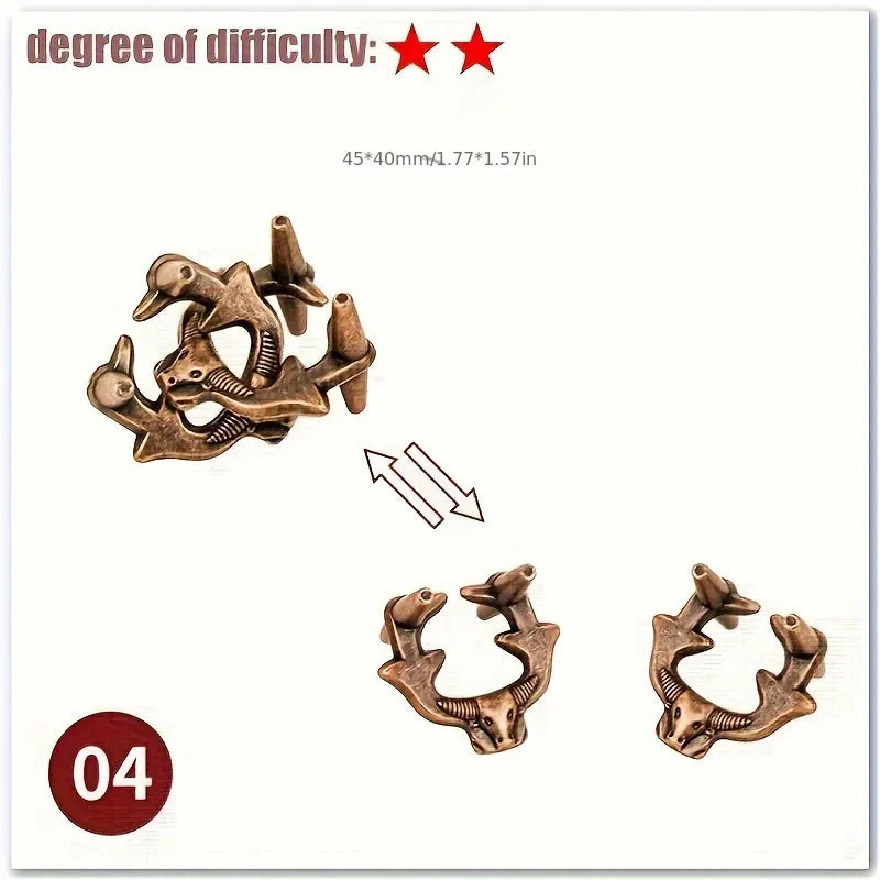 IQ Metal Brain Teaser Puzzle Game Toy Perfect Fun Gift