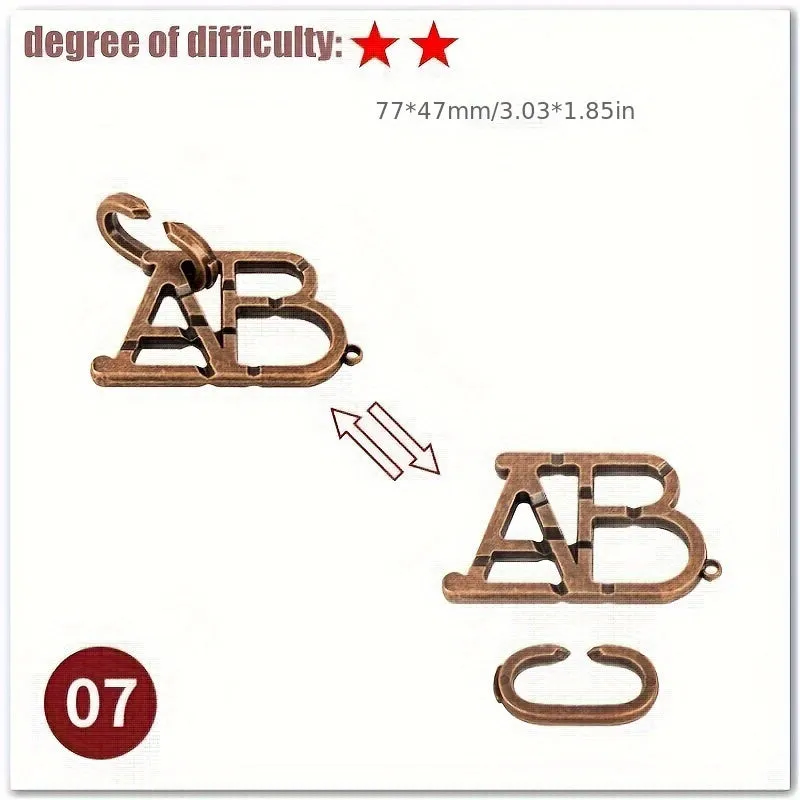 IQ Metal Brain Teaser Puzzle Game Toy Perfect Fun Gift