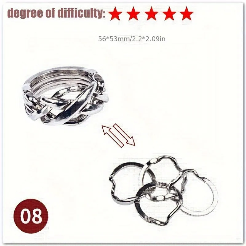 IQ Metal Brain Teaser Puzzle Game Toy Perfect Fun Gift