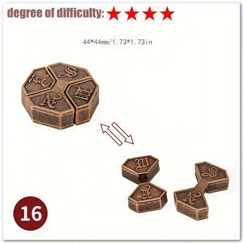 IQ Metal Brain Teaser Puzzle Game Toy Perfect Fun Gift