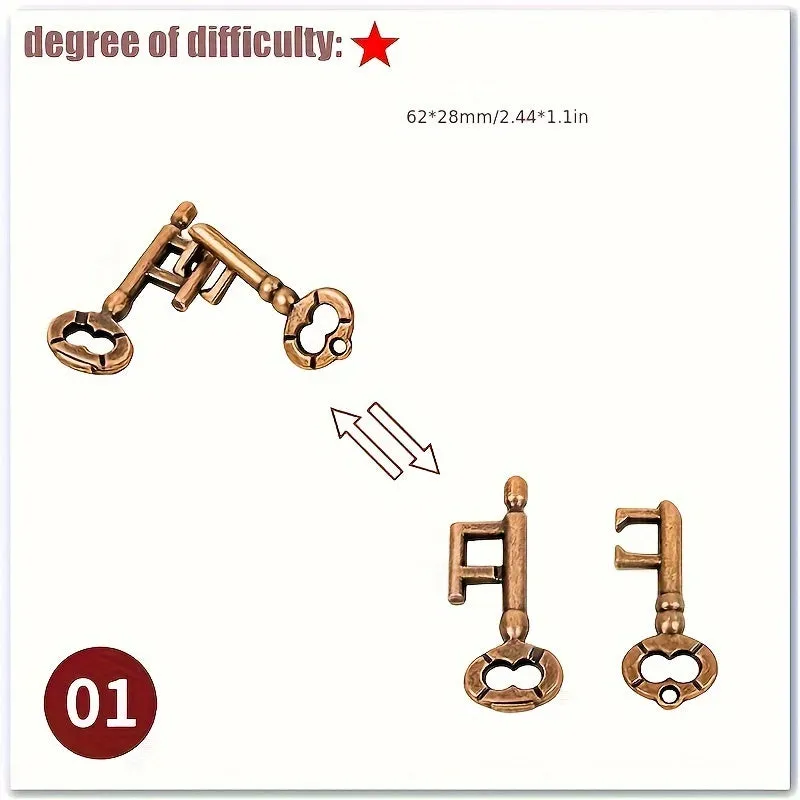 IQ Metal Brain Teaser Puzzle Game Toy Perfect Fun Gift