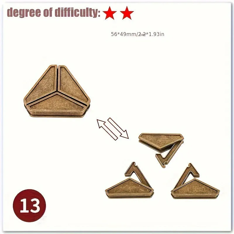 IQ Metal Brain Teaser Puzzle Game Toy Perfect Fun Gift
