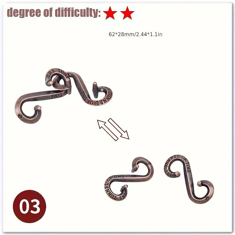 IQ Metal Brain Teaser Puzzle Game Toy Perfect Fun Gift