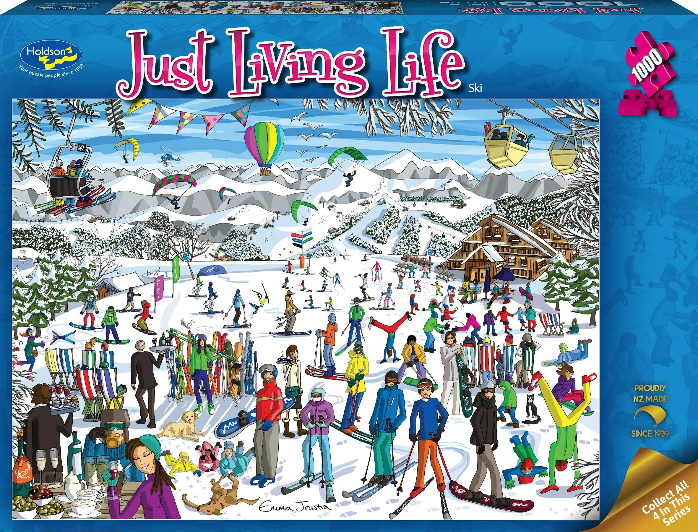 Just Living Life 1000 Piece Puzzle Ski
