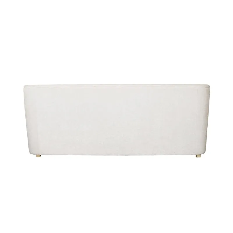 Kaleb Ivory Wingback Sofa with Cerused Oak Feet by Worlds Away