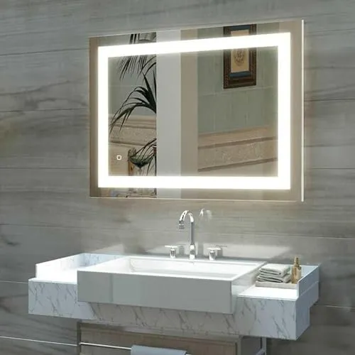 KALYAN TRADERS wall mirror and wall mounting led mirror Illuminated Vanity Mirror with Touch Sensor, washbasin mirror for Bathroom, Bedroom & makeup room and Dressing Room-(24x24).