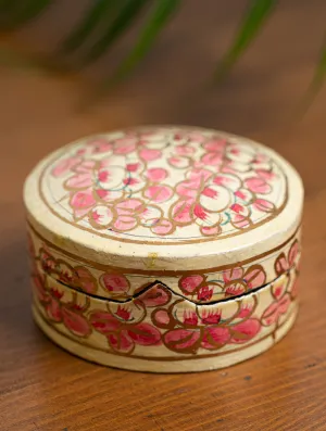 Kashmiri Papier-Mâché Round Box