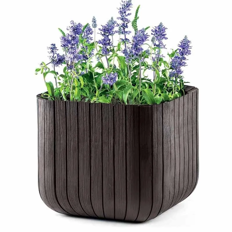Keter Cube Planter - Brown