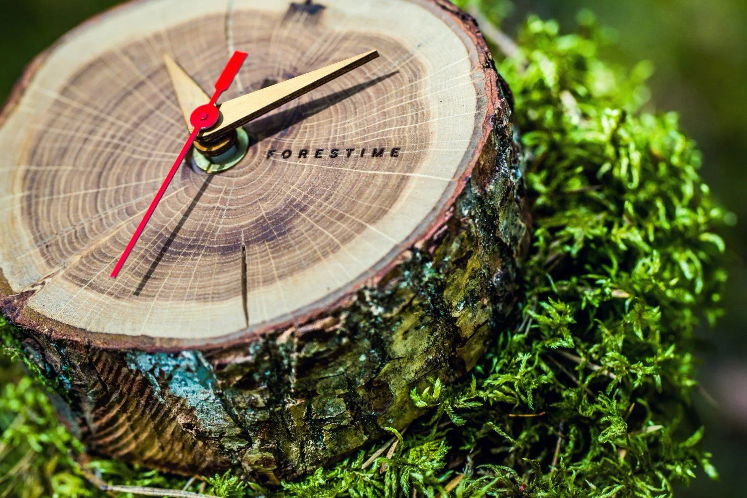 Laika Oak Slice Table Clock
