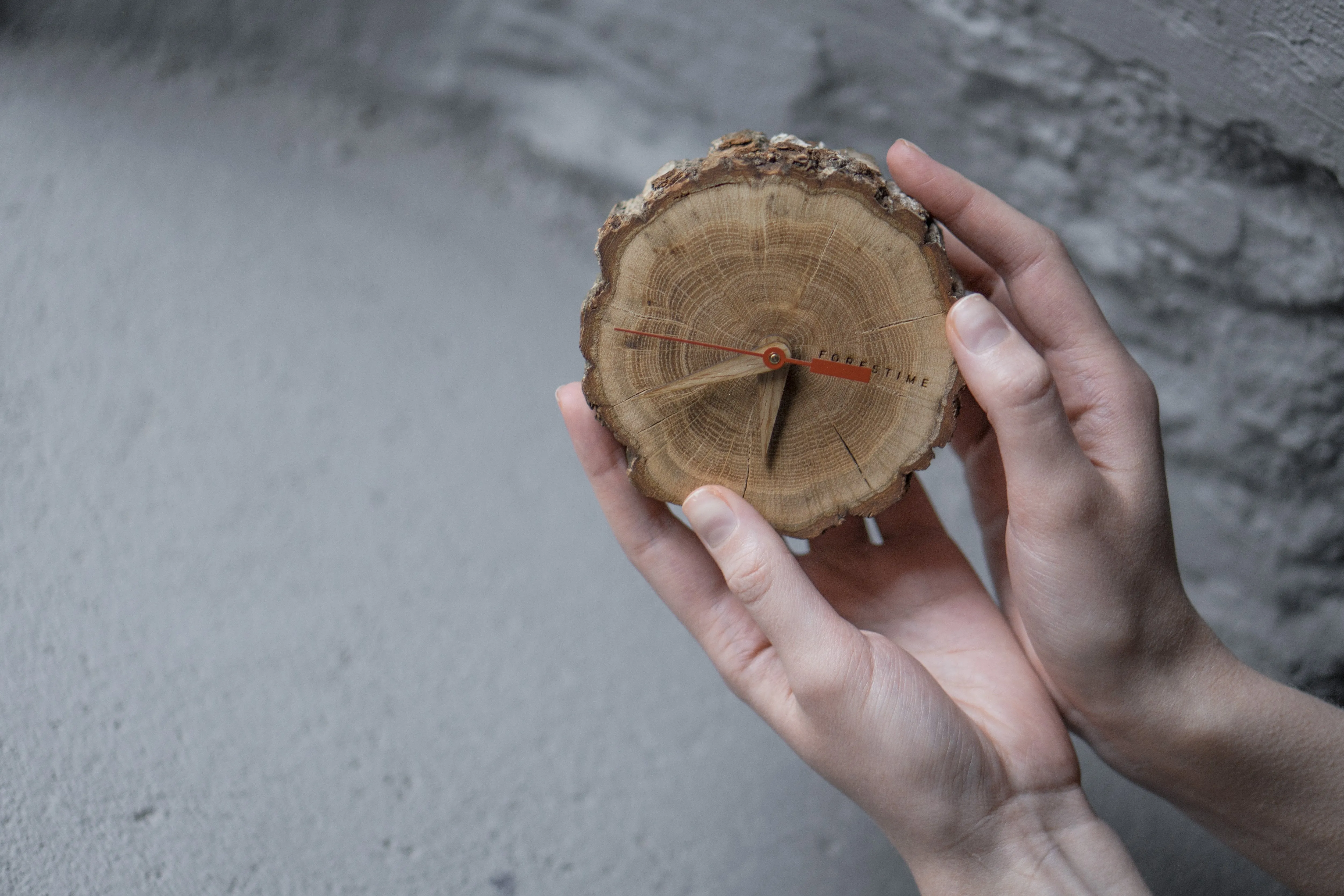 Laika Oak Slice Table Clock