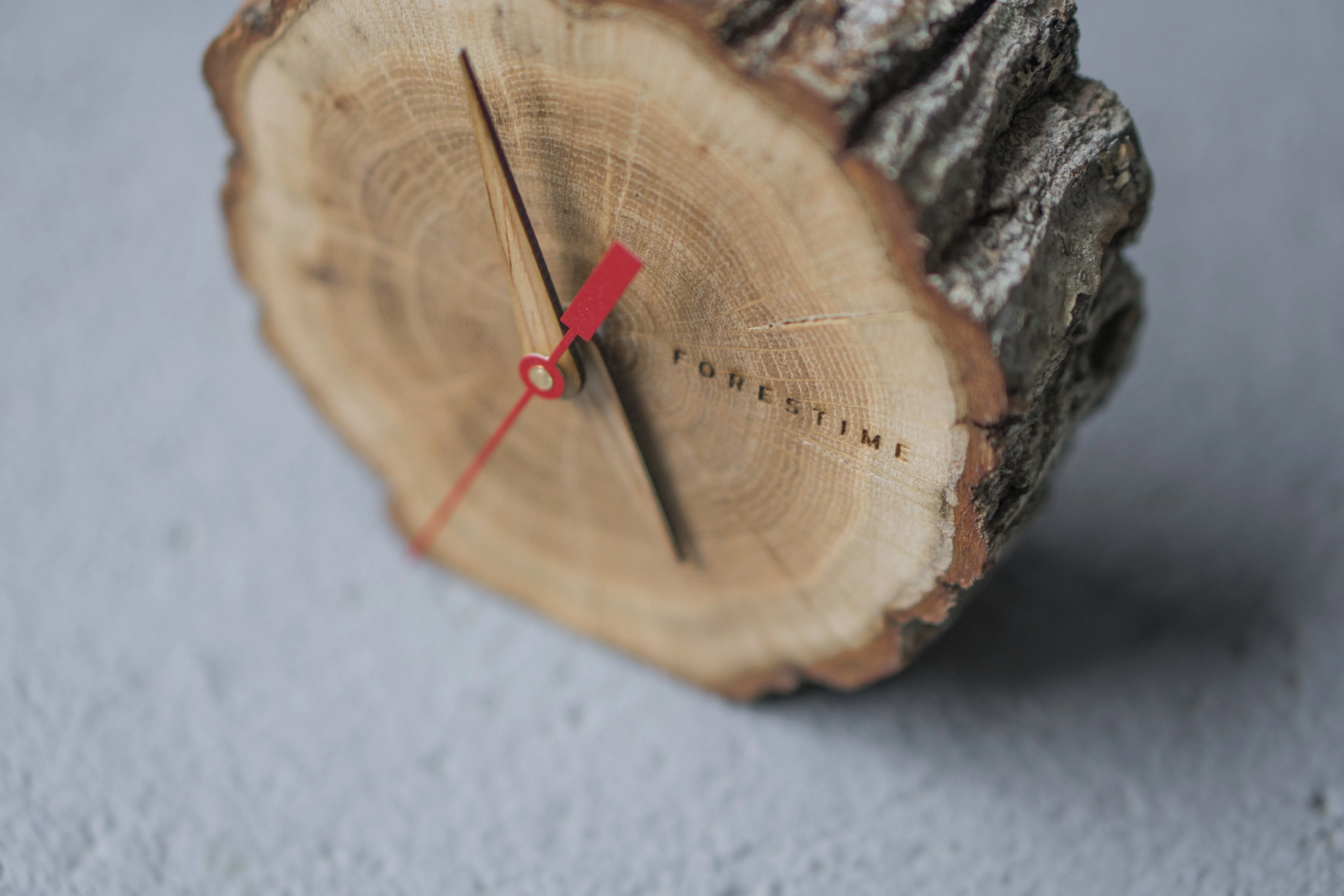 Laika Oak Slice Table Clock