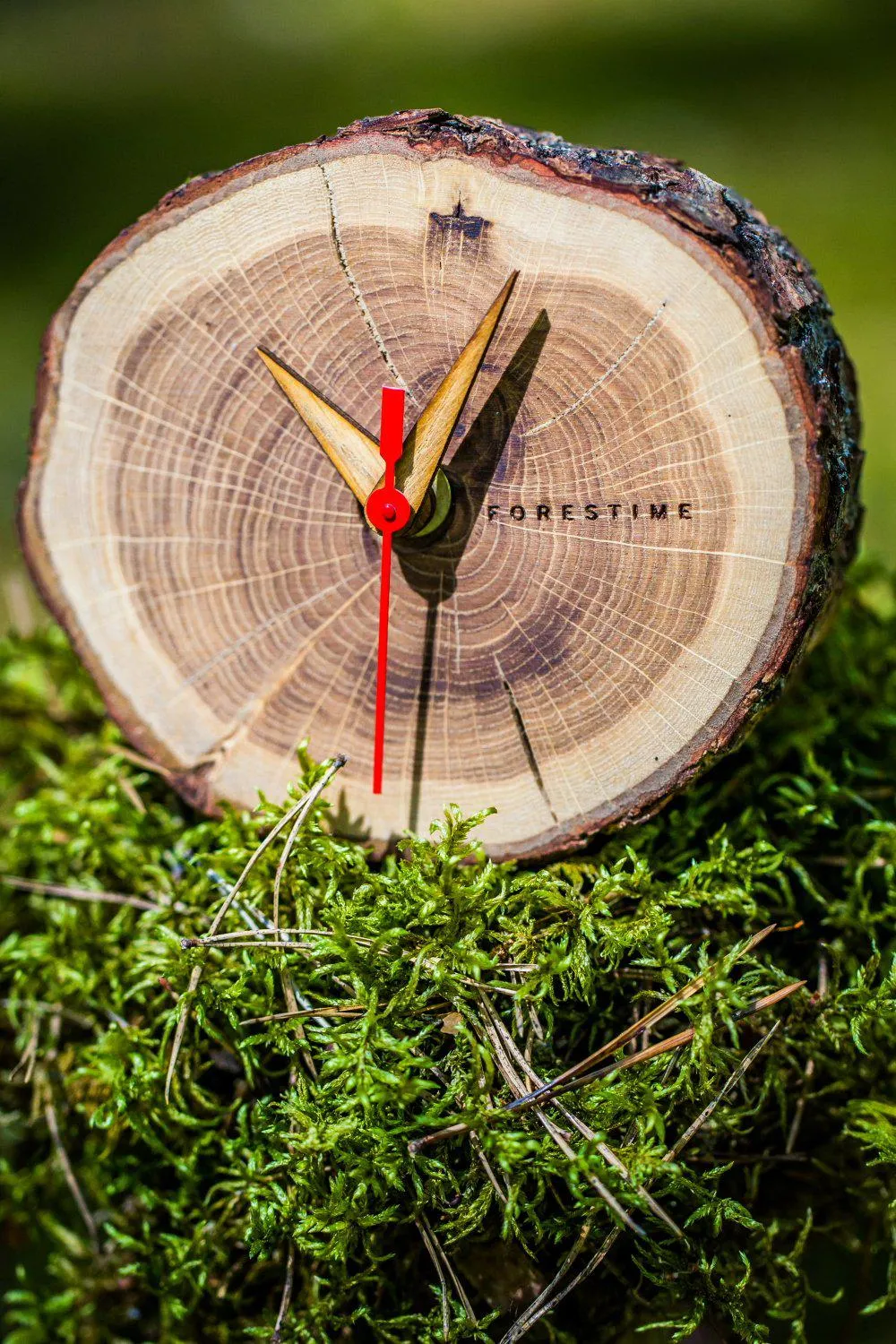 Laika Oak Slice Table Clock