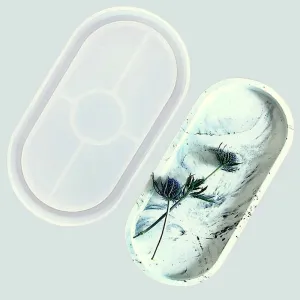 Large Oval Coaster Ashtray mini tray Silicone Mould - Silicone Mold - Resin Mould