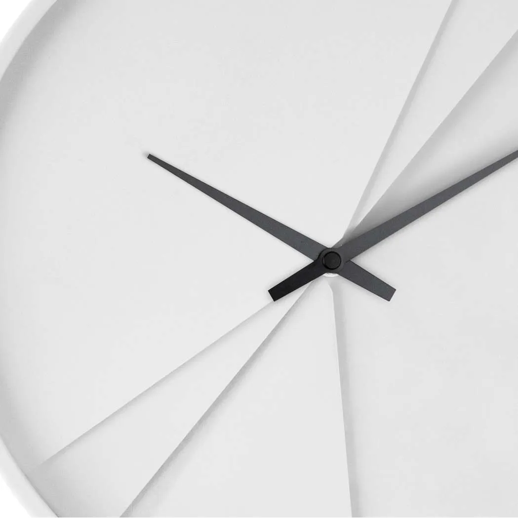Layered Lines Wall Clock – White (30cm)