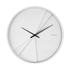 Layered Lines Wall Clock – White (30cm)