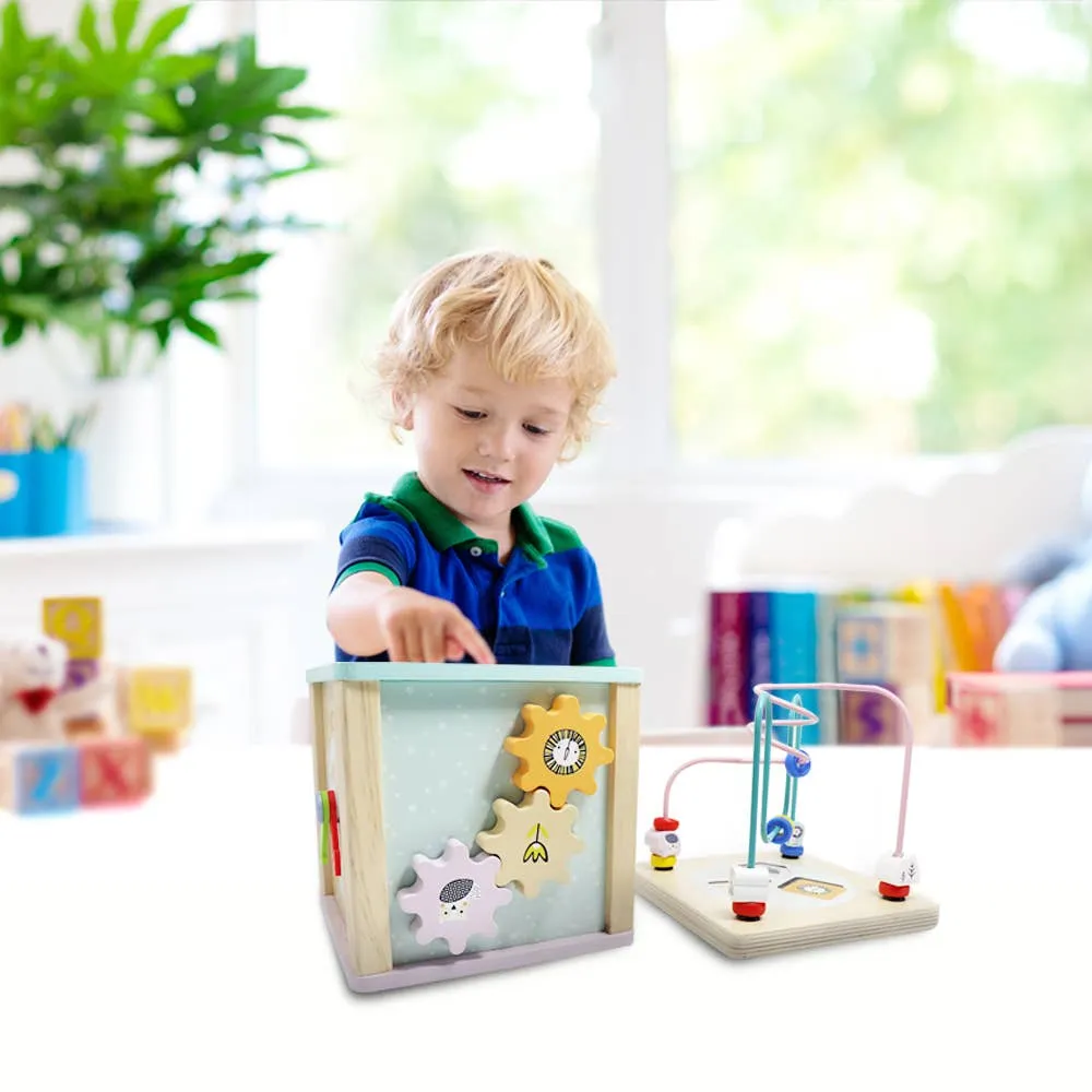 LEO & FRIENDS Wooden Activity Toy for 1, 2 Year-Old-Girls