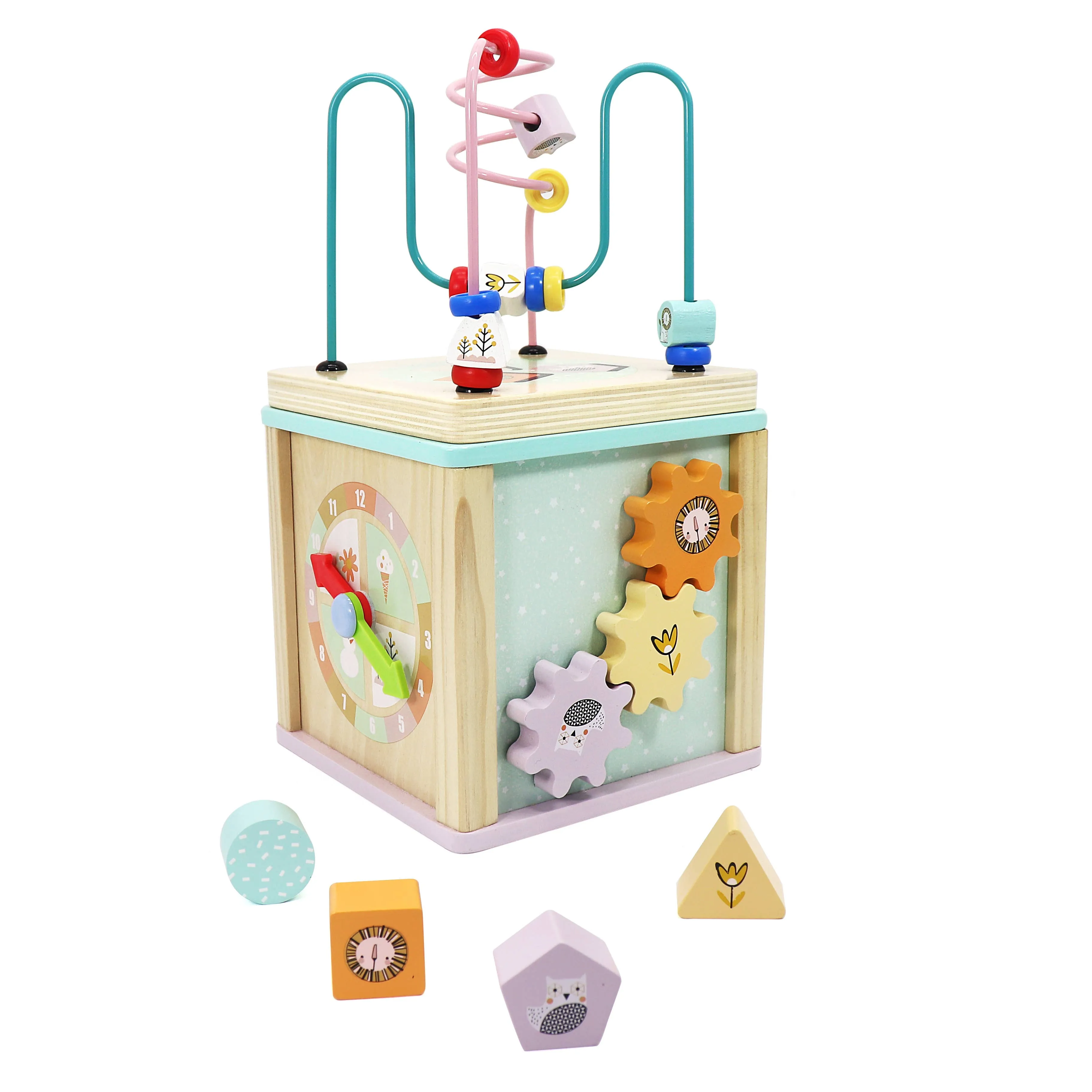 LEO & FRIENDS Wooden Activity Toy for 1, 2 Year-Old-Girls