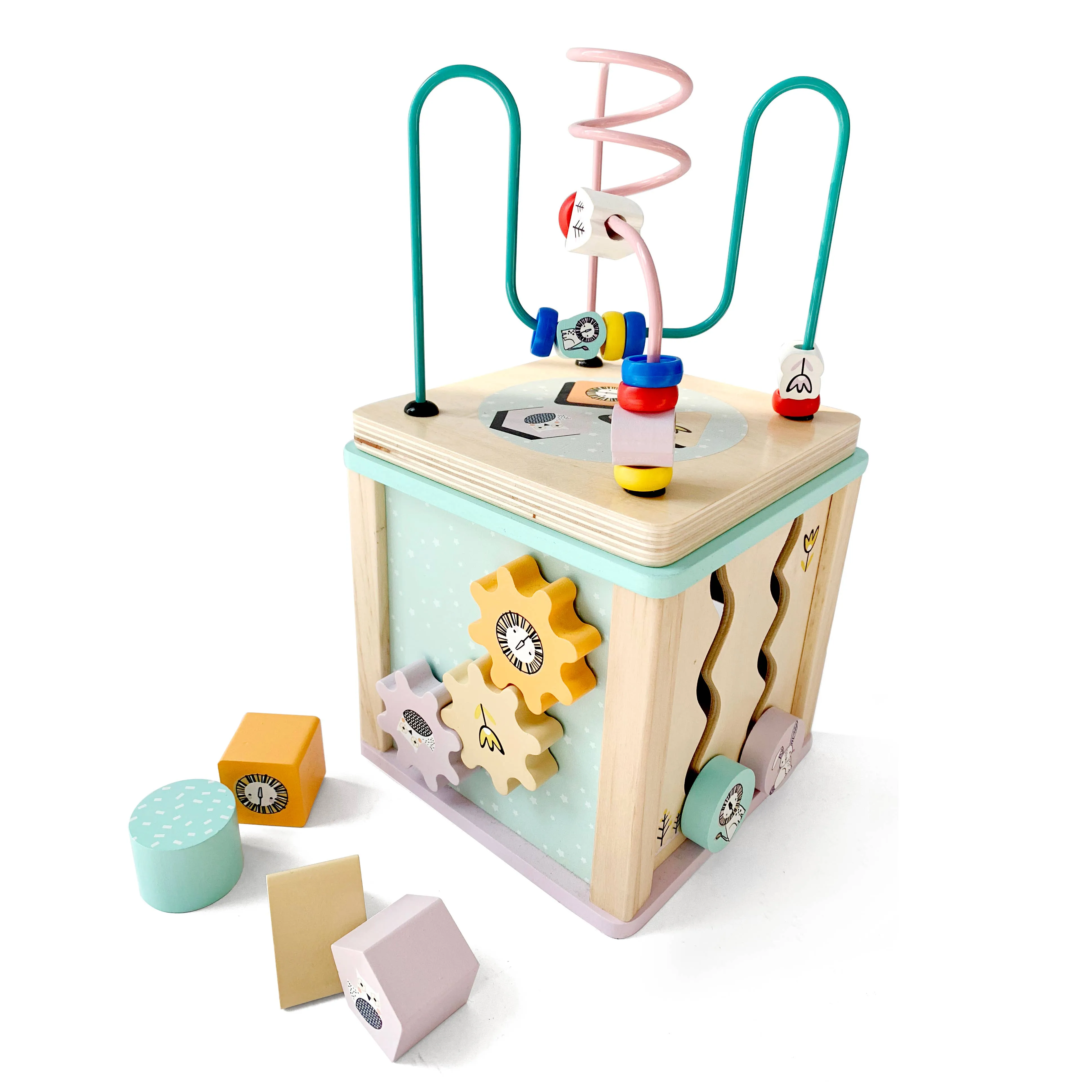 LEO & FRIENDS Wooden Activity Toy for 1, 2 Year-Old-Girls