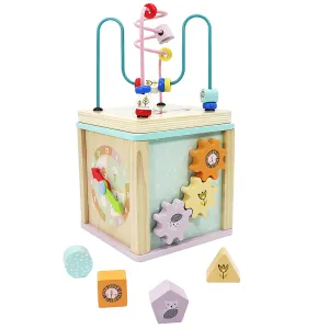 LEO & FRIENDS Wooden Activity Toy for 1, 2 Year-Old-Girls
