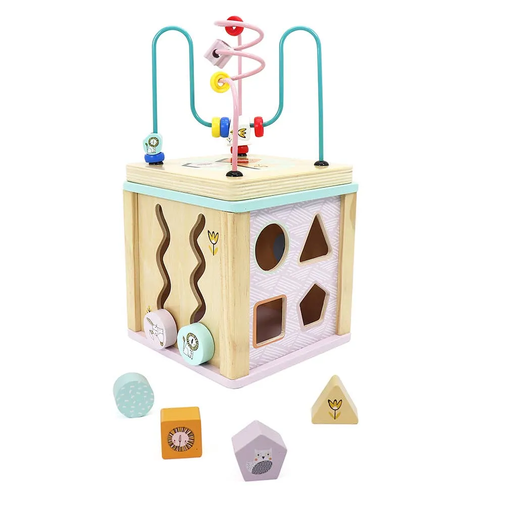 LEO & FRIENDS Wooden Activity Toy for 1, 2 Year-Old-Girls