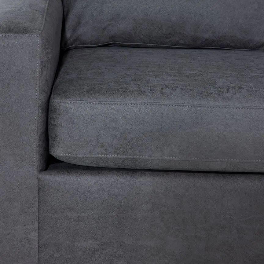 Leslie 2-Piece Sectional With Right Facing Chaise - Grey