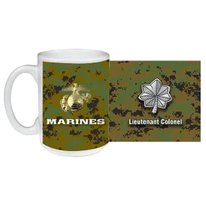 Lieutenant Colonel Rank Sublimation on 15 oz. Ceramic Mug