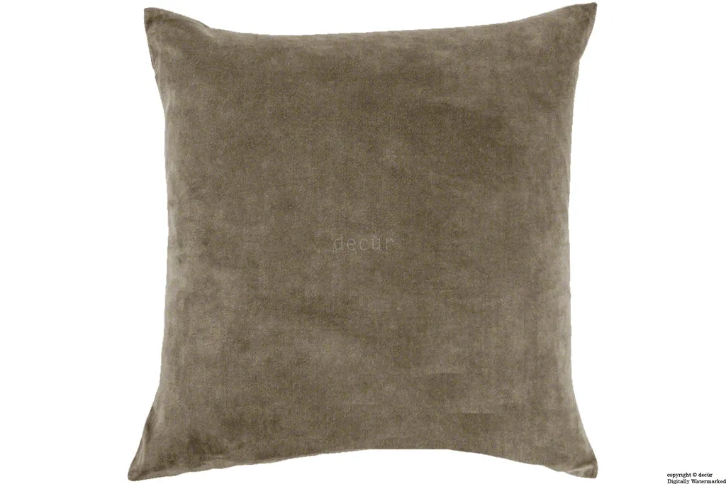 Malvern Velvet Cushion - Taupe