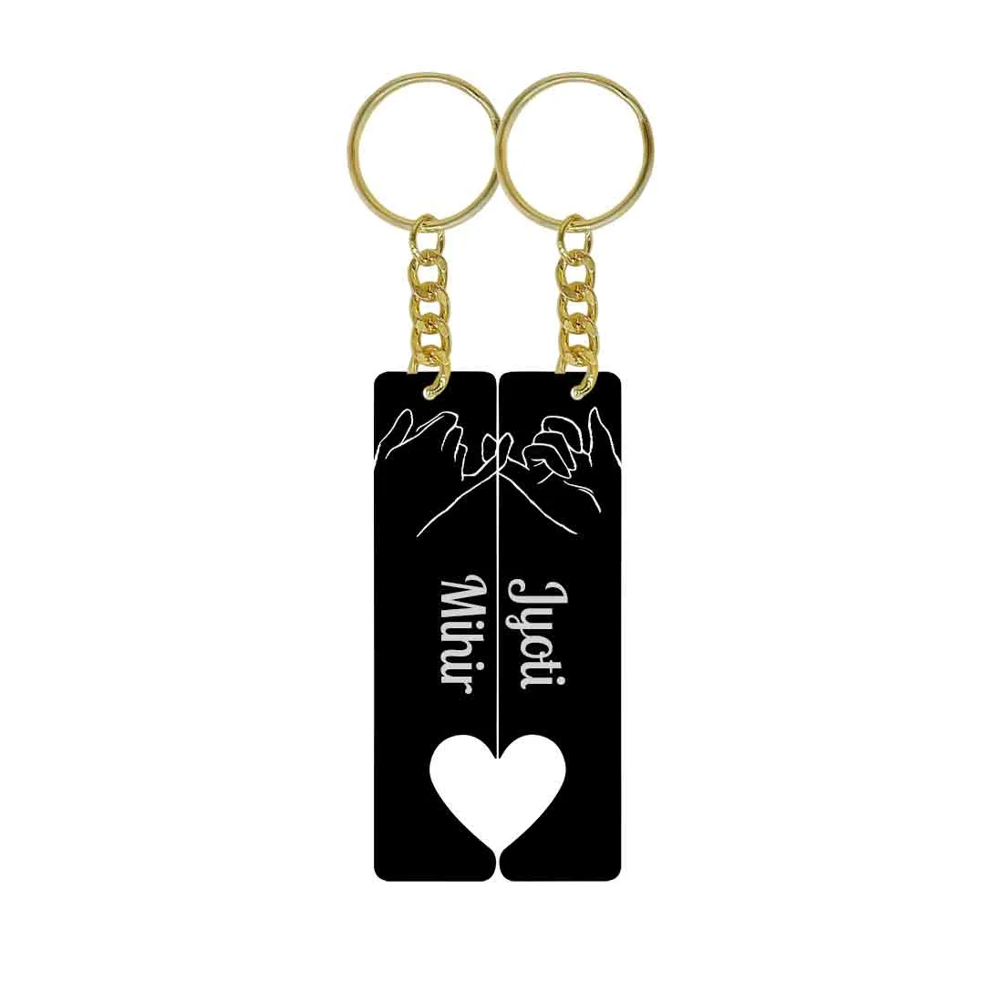 Matching Keychains for Couples Custom Key Ring-Set of 2
