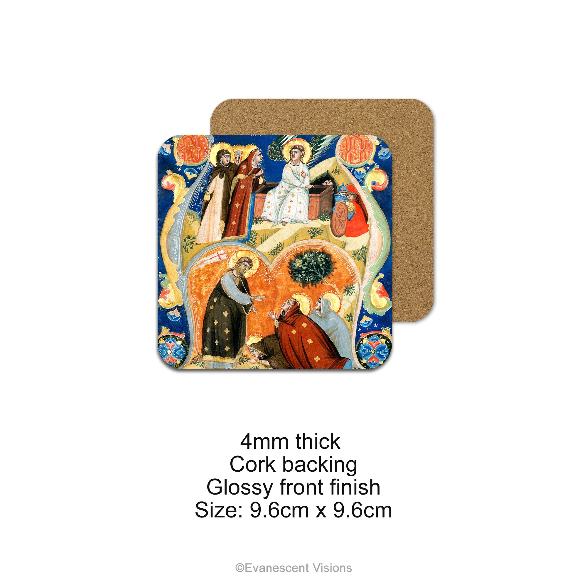 Medieval Illumination Fine Art Coasters, Set of 4
