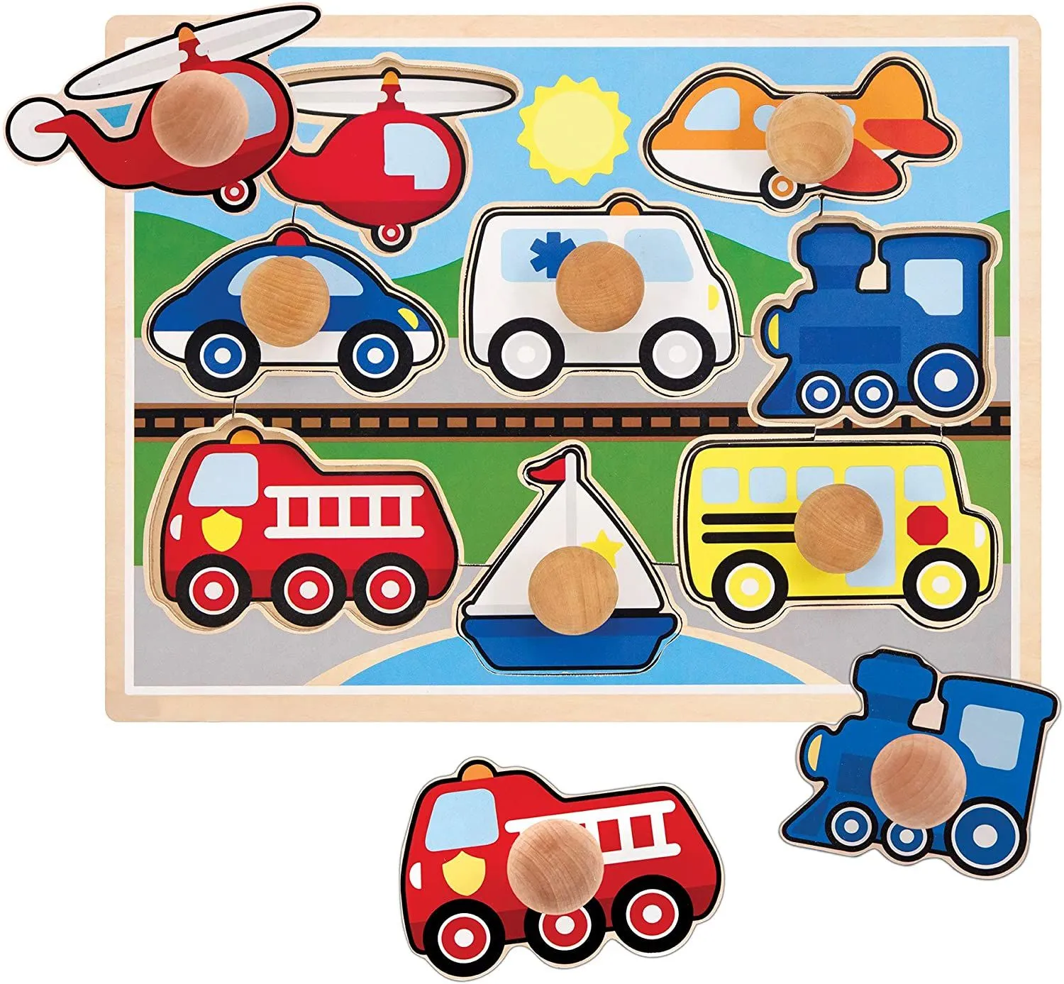 Melissa & Doug Vehicles Jumbo Knob Puzzle