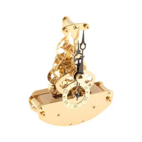 MERISHOPP Clock Quartz Movement Mechanism Ornament Shelf Bedroom Repair Diy with Hands Golden