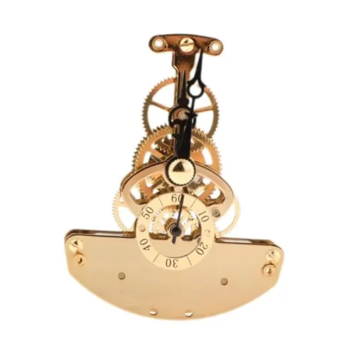 MERISHOPP Clock Quartz Movement Mechanism Ornament Shelf Bedroom Repair Diy with Hands Golden