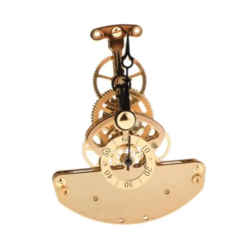 MERISHOPP Clock Quartz Movement Mechanism Ornament Shelf Bedroom Repair Diy with Hands Golden