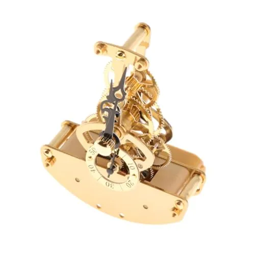 MERISHOPP Clock Quartz Movement Mechanism Ornament Shelf Bedroom Repair Diy with Hands Golden