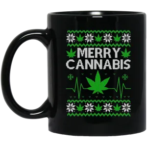 Merry Cannabis 11 oz. Black Mug