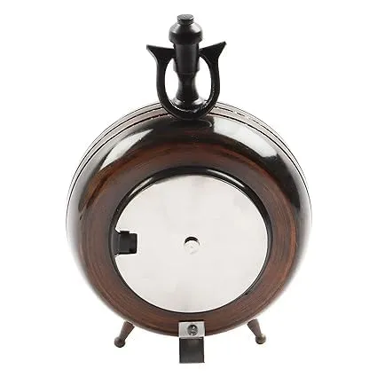 Morden Antique Style Wooden Table Desk Clock for Home Decor Office Room Designer Best Item Gift 7 Inched (Antique Brown)
