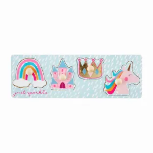 Mud Pie Unicorn Knob Wooden Puzzle