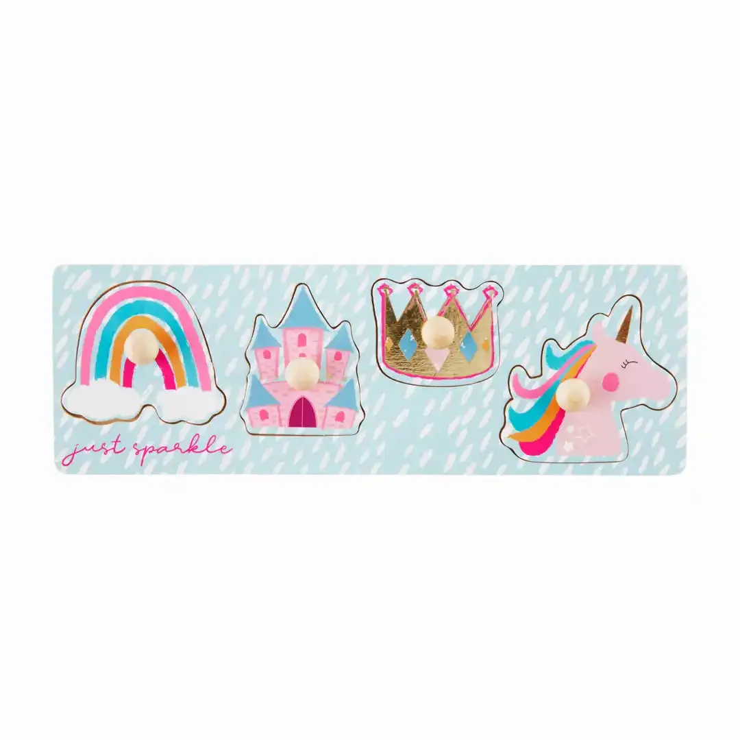 Mud Pie Unicorn Knob Wooden Puzzle