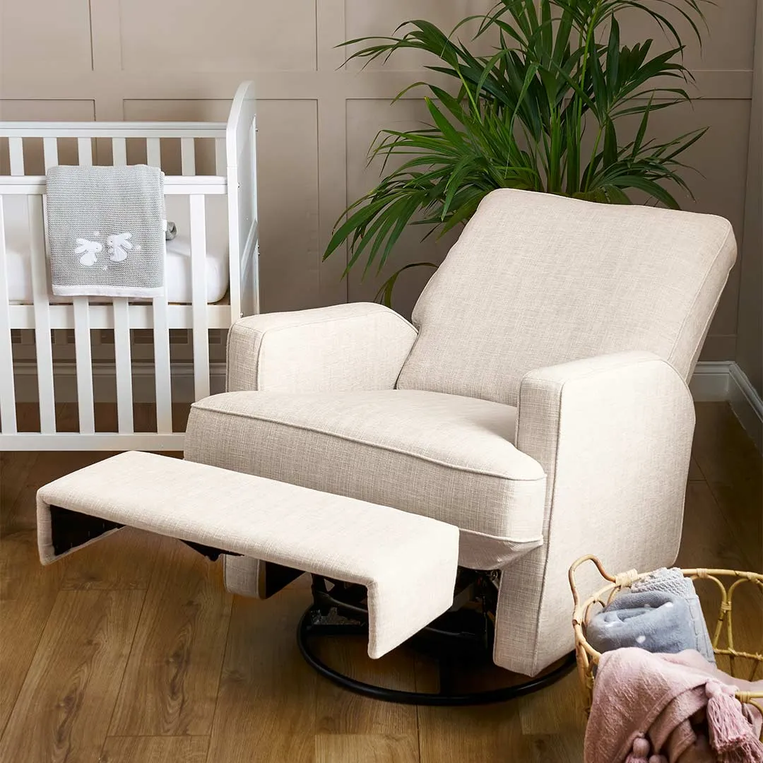 Obaby Madison Swivel Glider Recliner Chair - Oatmeal