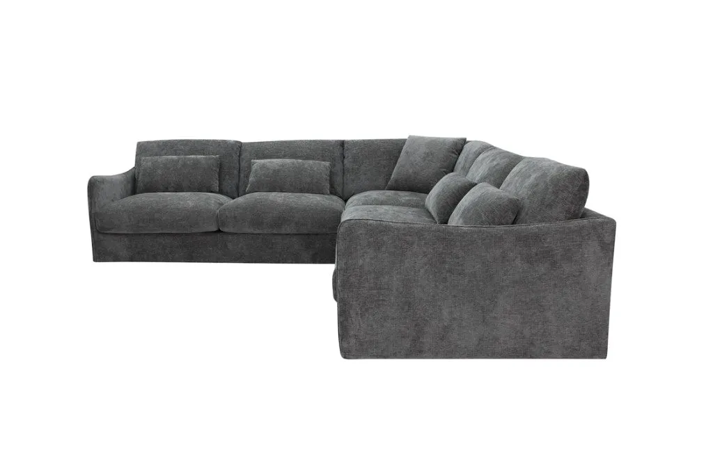 OFFO Loft Corner Modular Fabri Sofa-Licorice