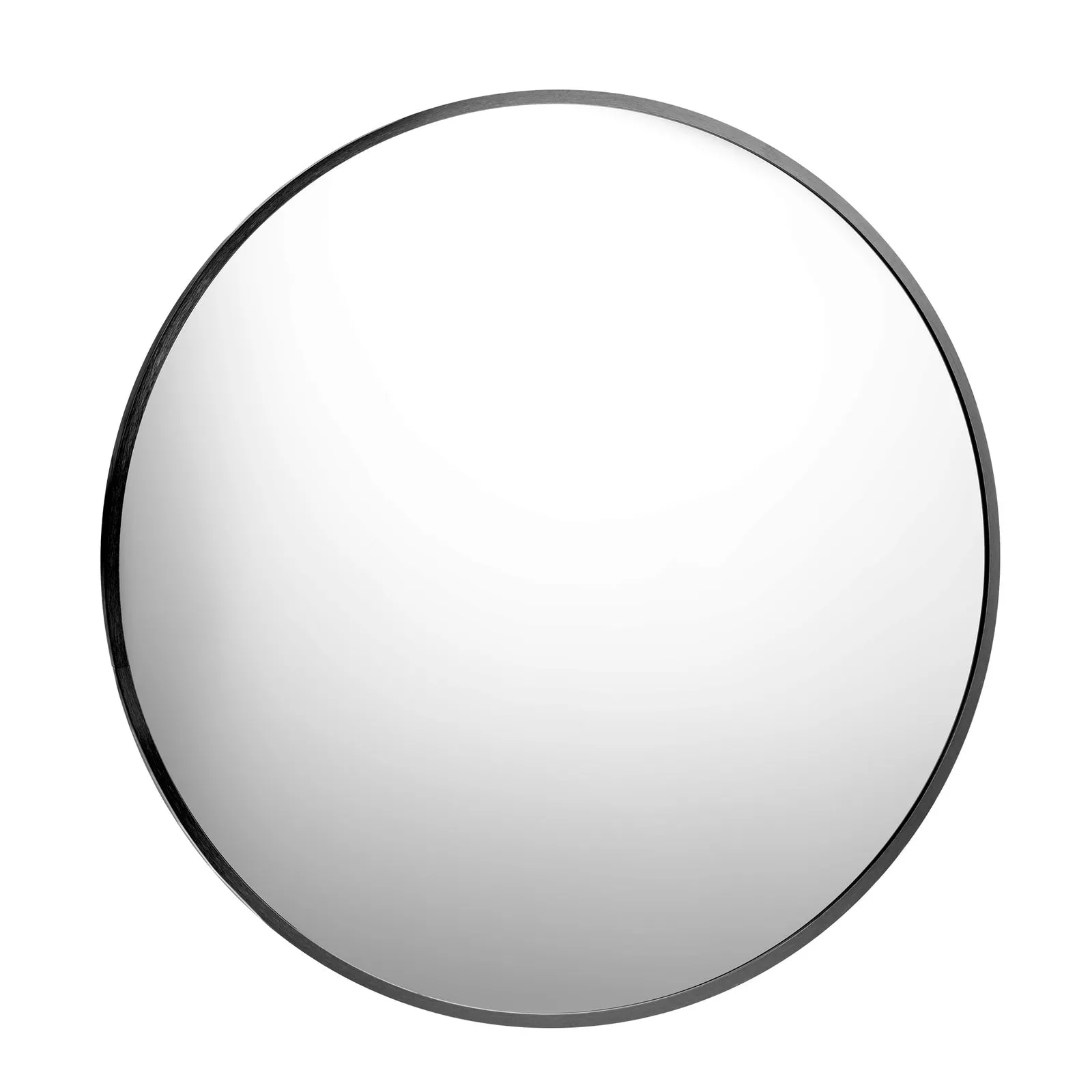 Oikiture Wall Mirrors Round 70cm Makeup Mirror Vanity Home Decro Black Bathroom