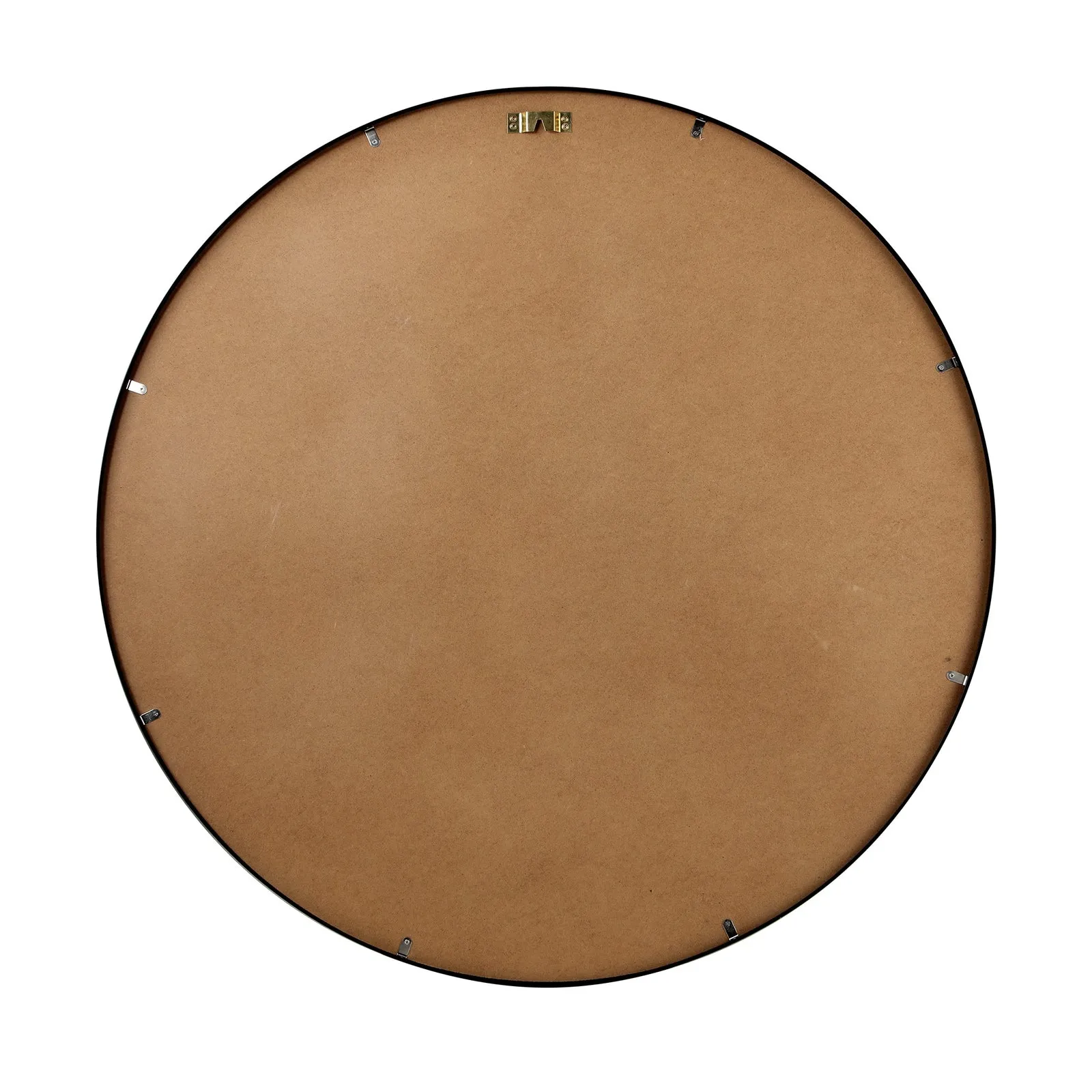Oikiture Wall Mirrors Round 70cm Makeup Mirror Vanity Home Decro Black Bathroom