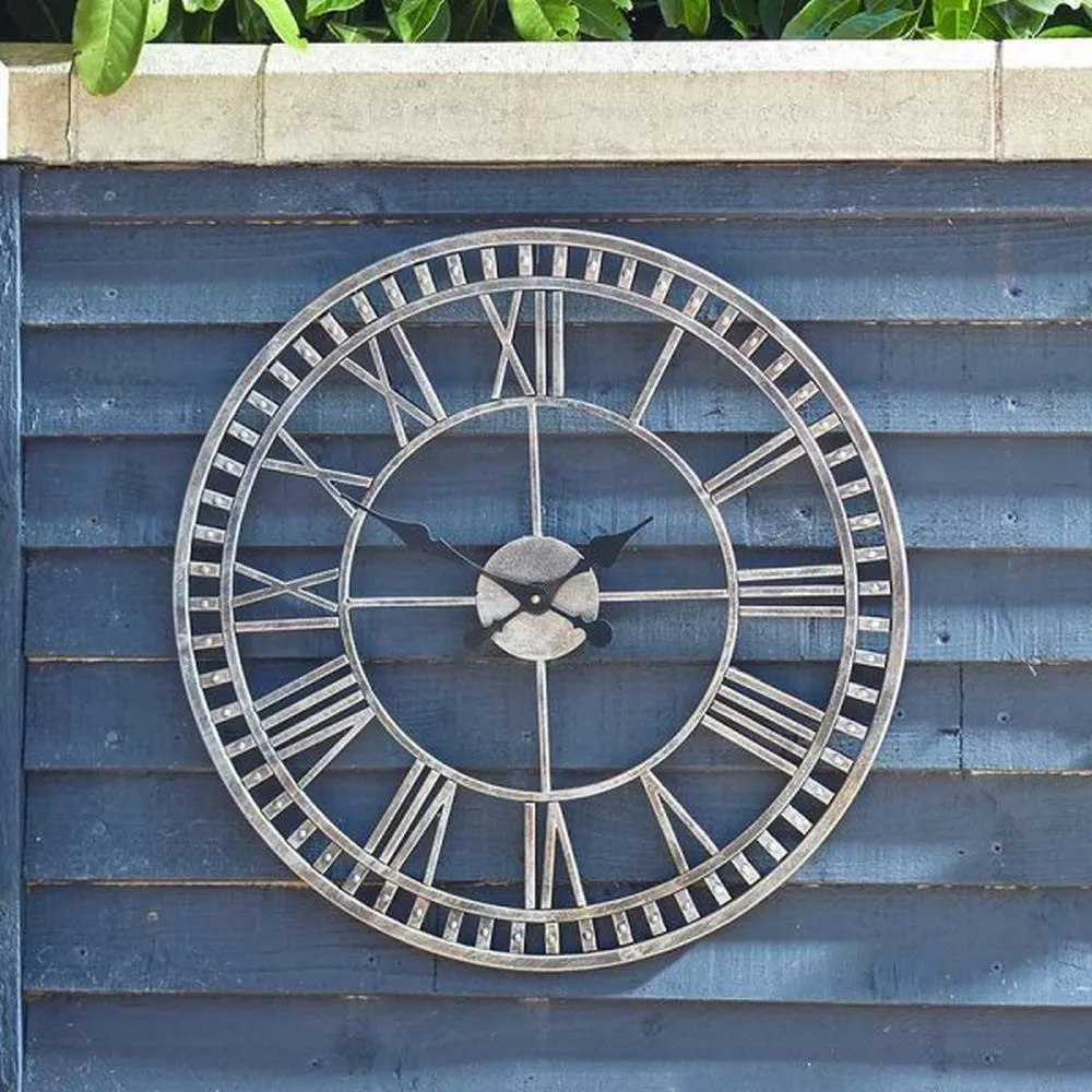 Outside In 23" Buxton Metal Wall Clock
