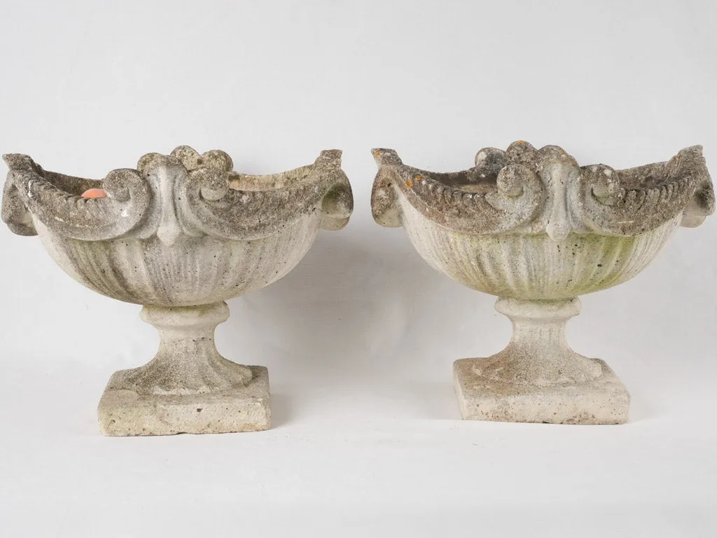 Pair of 1940s cup shaped planters 13½"