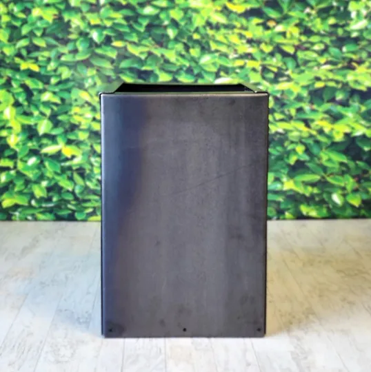 Pedestal Metal Planter - 12" x 12" x 18" Tall Planter - Planter Box - Planter Pot - Raw Steel Will Develop Natural Rusty Patina - Minimalist