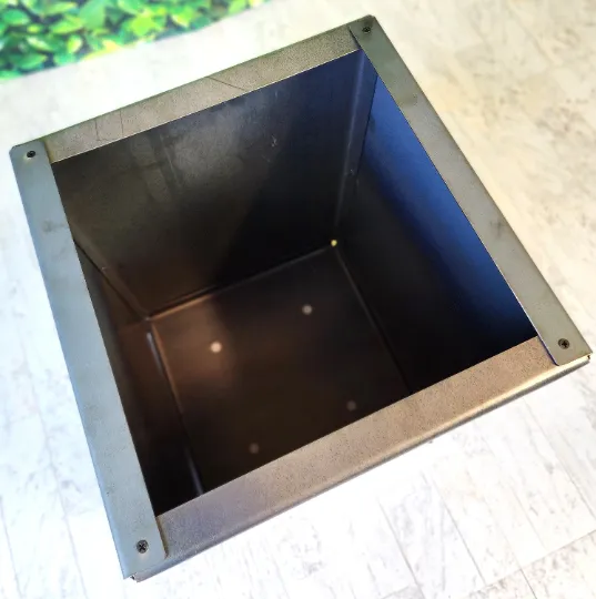 Pedestal Metal Planter - 12" x 12" x 18" Tall Planter - Planter Box - Planter Pot - Raw Steel Will Develop Natural Rusty Patina - Minimalist