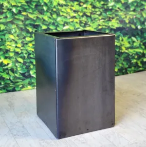 Pedestal Metal Planter - 12" x 12" x 18" Tall Planter - Planter Box - Planter Pot - Raw Steel Will Develop Natural Rusty Patina - Minimalist