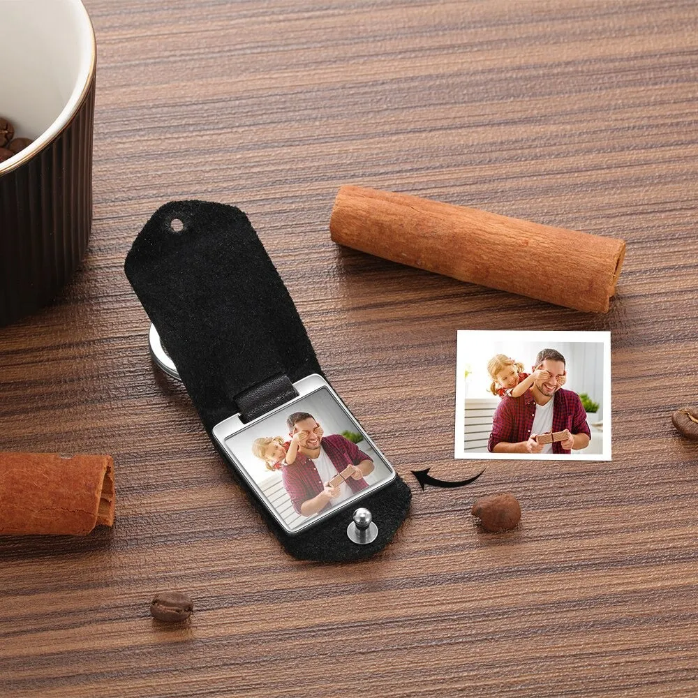 Personalized Photo Leather Keychains