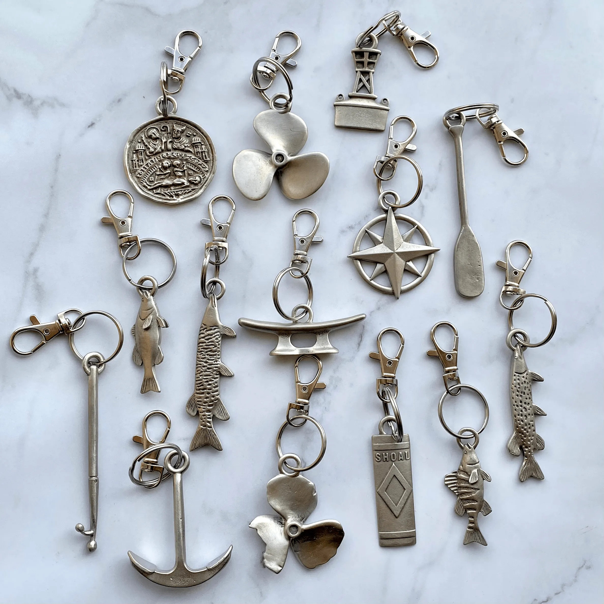 Pike Pewter Keychain