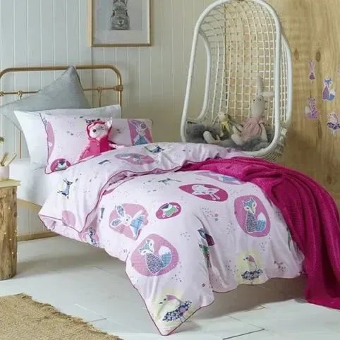 Pink Fox Novelty Cushion by Jiggle & Giggle